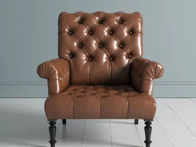 Leather Arm Chair 3D model