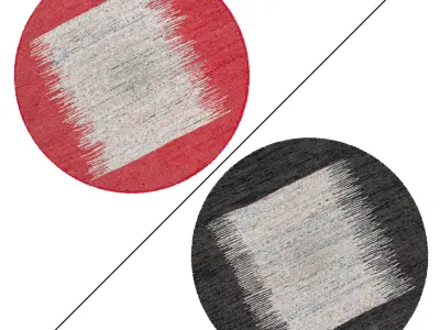 Round Rug Set 274 3D model