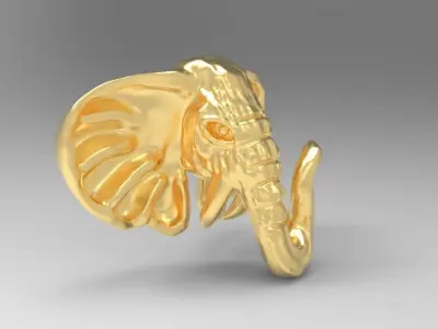 The elephant head 3D model