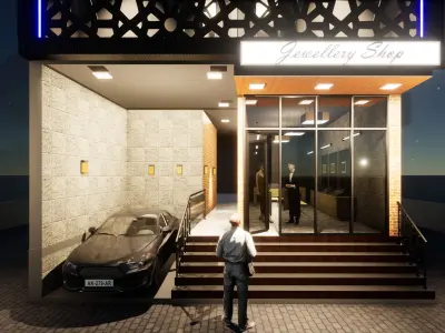 architectral detailed model Low-poly 3D model