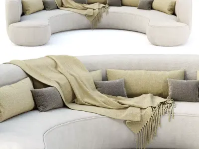 Jenifer restaurant lounge sofa JR19  3D model