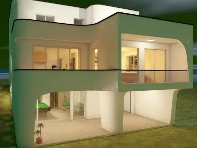 modern residential house 3D model