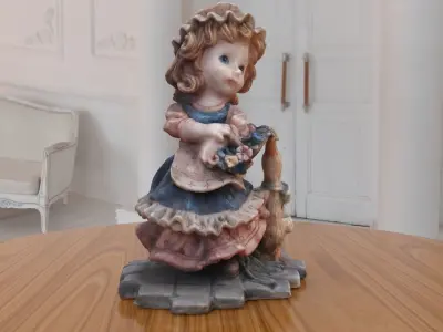 Child Duck Statue low-poly PBR Ornament figurine VR-AR Low-poly 3D model