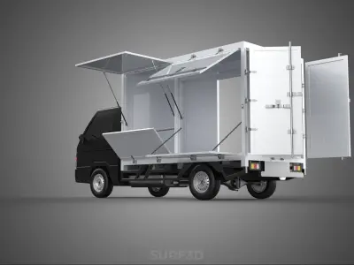 MITSUBISHI COLT L300 PICKUP BOX TRUCK CARGO FREIGHT CUBE VAN CAR 3D model