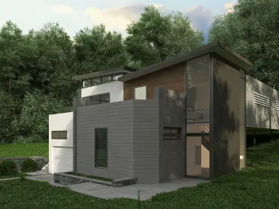 Haning Residential Villa Revit Model 3D model