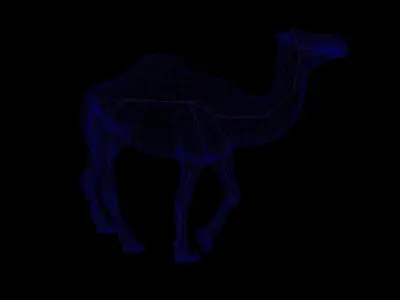 Camel 3D Model with Walk Animation - Game-Ready Low-poly 3D model