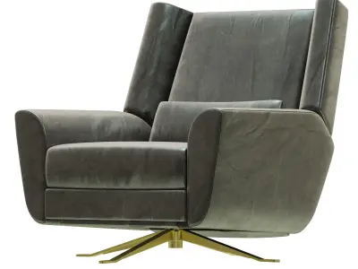 Restoration Hardware Luke Leather Swivel Recliner 3D model