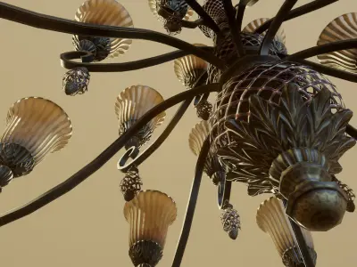 Classic chandelier Low-poly 3D model