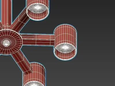 malmo chandelier with four legs 3D model