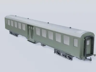 French passenger railcar 3D model