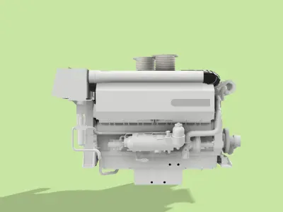 QSK60MARINE DIESEL ENGINE 3D print model