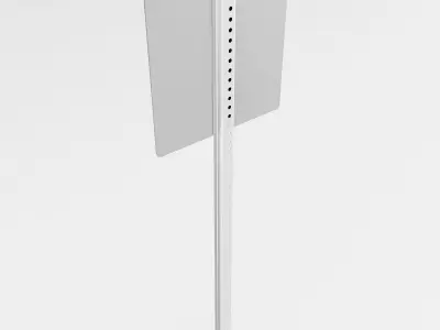 No Uturns Sign 3D model