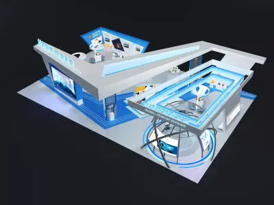 exhibition Low-poly 3D model 2