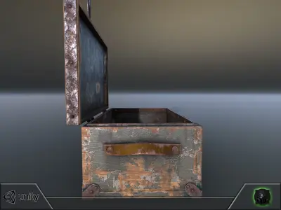 Wood WF Box Low-poly 3D model