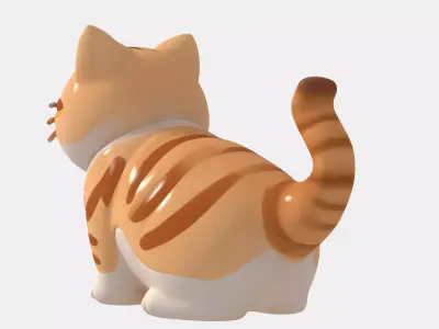 Cartoon Cat 3D model 2