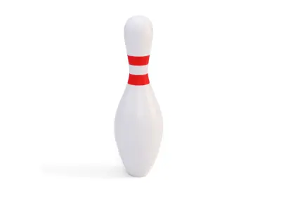Low Poly Bowling Pin Low-poly 3D model