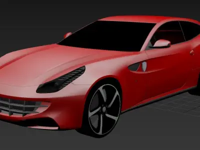 Ferrari FF 3D Model Car-20 Low-poly 3D model