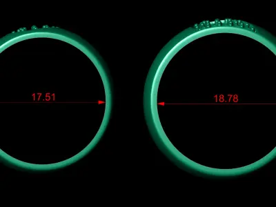 Couple heart Rings Set 3D print model