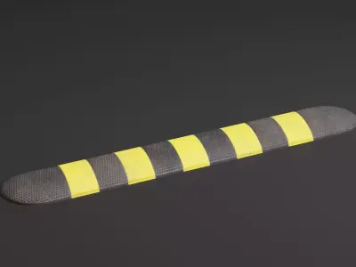 Speed Bump PBR Game-Ready Low-poly 3D model