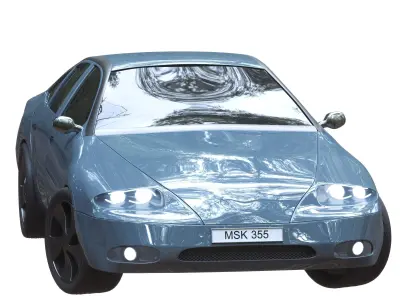 Car modeling Low-poly 3D model