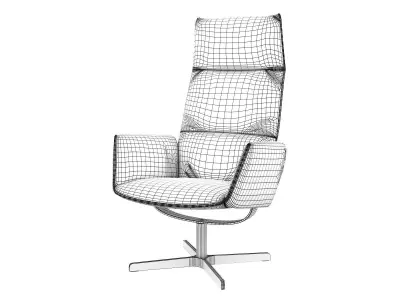 DS 344 Armchair and Footstool 3D model