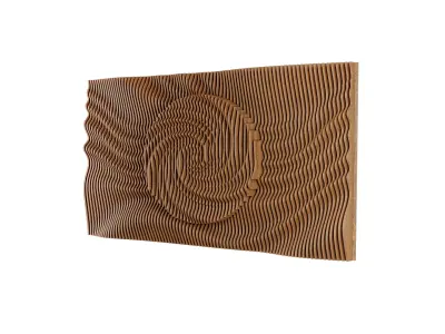 Parametric Wavy Wooden Wall Decor 13- wood cutting machines 3D model