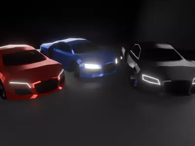 Audi R8 CAR LOW POLY GAME READY ASSET Low-poly 3D model