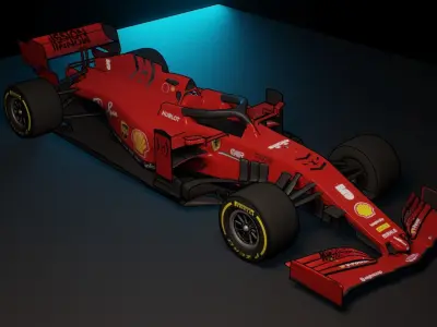 SF1000 F1 Car Ferrari 3D model