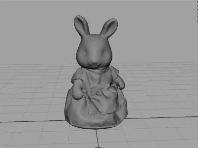 Rabbit Mother Low-poly 3D model