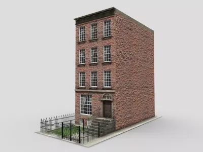town house Free low-poly 3D model