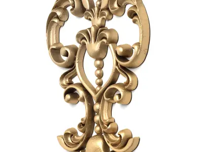 Carved decor vertical 15 3D model