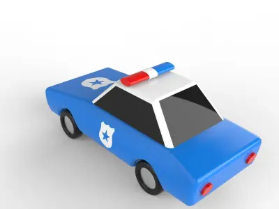 Toon Police Car 3D model