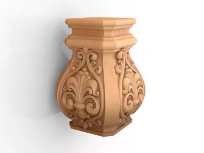 Classic decorative Square Pedestal CNC 3D Print 3D print model