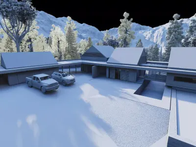  Casa Scene-villa-modern house 3D model