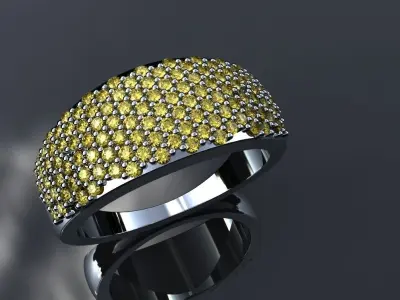 Diamond Band Ring Size 11 Gold Silver Luxury Jewelry 3D print model
