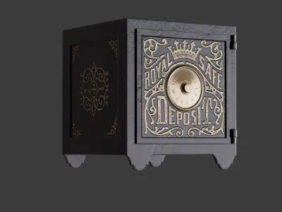 Vintage safe 3D model