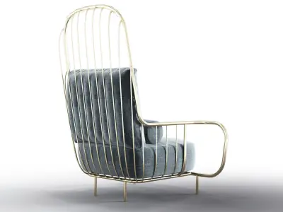 Bessa LIBERTY High Back Luxury Armchair 3D model