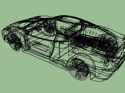 sports Car Low-poly 3D model purchase
