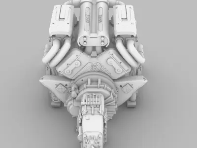 bugatti chiron w16 engine 3dprint  3D print model