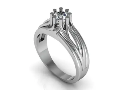 solitair ring Free 3D print model