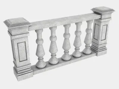 Stone Balcony 3D model