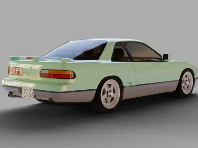 Nissan Silvia S13 Iketani style Low-poly 3D model