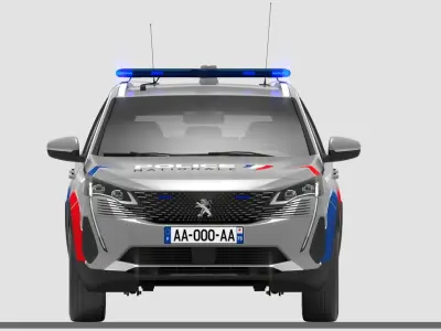 Police Peugeot 5008  3D model