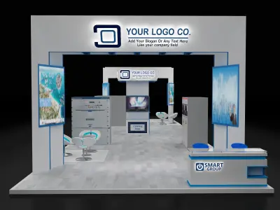 Booth Exhibition Stand a621b 3D model