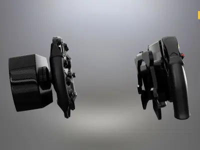 Two Formula 1 Steering wheels  Low-poly 3D model