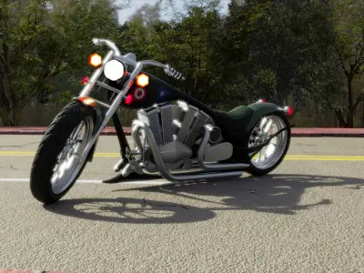 MOTORBIKE CHOPPER 3D model