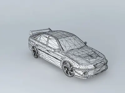 Proton Wira Evo Facelift Free 3D model