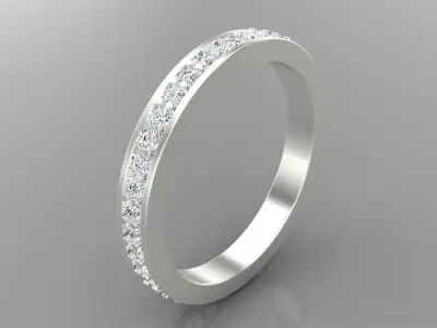Ring M67 The luxury female ring with gems wedding 3D print model