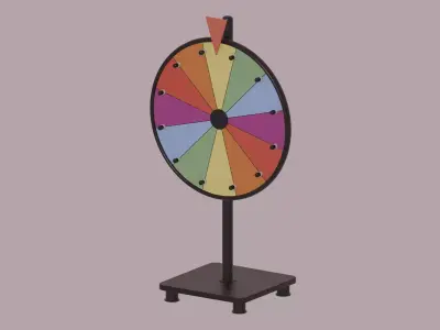 Spinning Wheel Low-poly 3D model