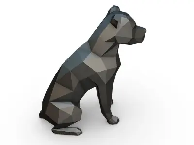 staffy staffordshire bull terrier 3D print model
